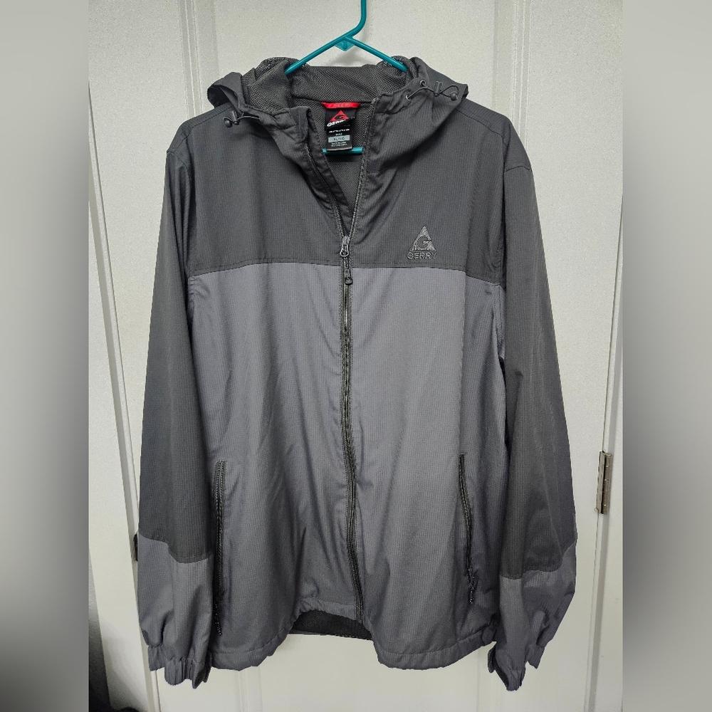 Gerry Weber Two-Tone Gray Hooded Windbreaker XL